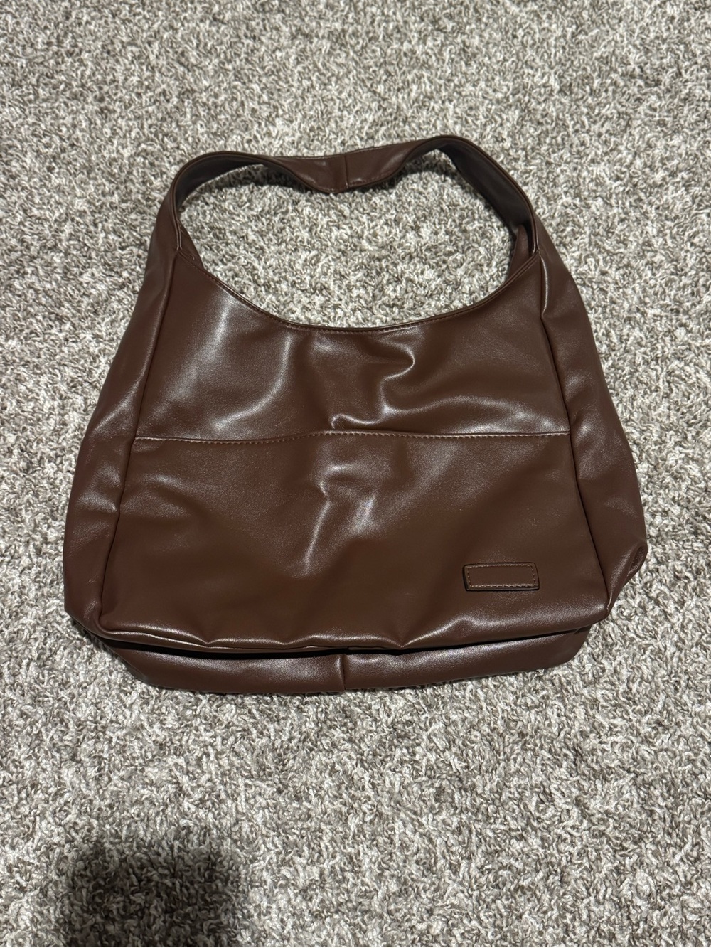 Sleek Brown Shoulder Hobo Bag